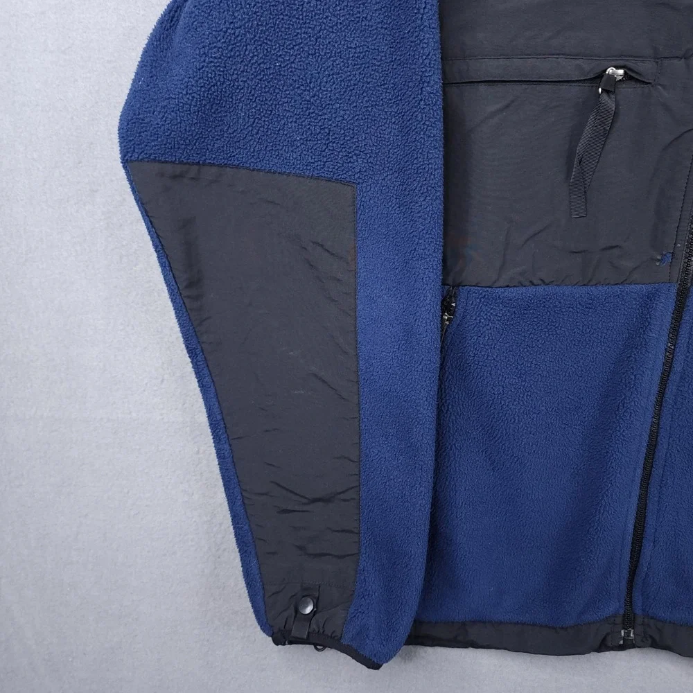 The North Face Denali Polartec Fleece Jacket Mens Medium Blue Black Zip Coat